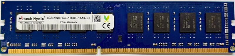 Hi-tech Hynix Desktop RAM DDR3 8 GB (Single Channel) PC DDR3 (8GB DDR3 PC3L-12800U | 1600MHz 1.35 volt | 240 PIN | 5 Years Door Step Warranty)(Blue)