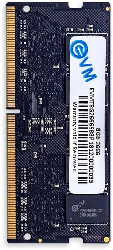 EVM LAPTOP RAM DDR4 8 GB Laptop LAPTOP RAM (EVMT8G3200S88P)(Black)