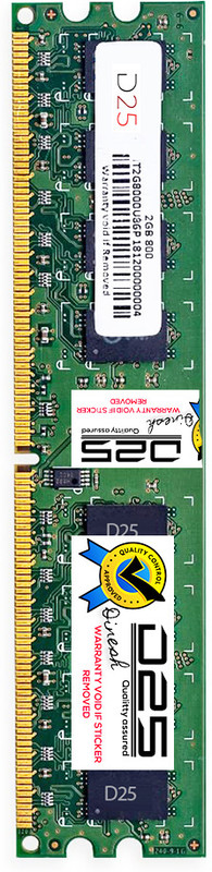 D25 2GB DDR2 Desktop RAM Long 800MHz DIMM Memory -Faster and Reliable Computer RAM DDR2 2 GB (Dual Channel) PC DRAM (Experience Faster and Reliable Computing with 10 Year Carry In Warranty)(Green)
