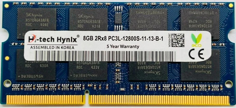 Sk Hynix Laptop RAM DDR3 8 GB (Single Channel) Laptop DDR3 (8GB DDR3L 1600 MHz | Pin-204 | Volt- 1.35v | Unbuffered | Cas Latency CL11)(Blue)