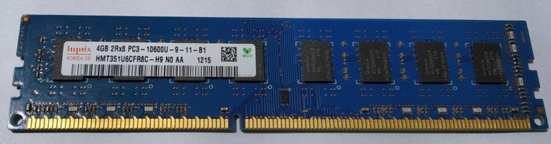 Hynix 10600/1333 DDR3 4 GB PC (HMT351UCFR8C-H9 PC3 10600U)(Blue)