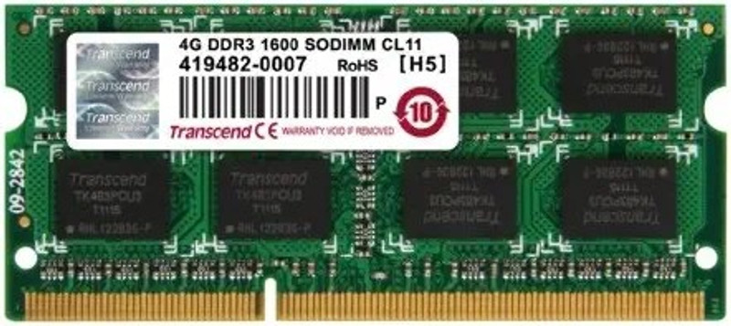 TSND Transcend ddr3 1333mhz laptop DDR3 4 GB (Dual Channel) Laptop, Mac SDRAM (DDR3)(Green)