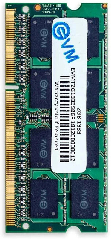 EVM 2GB 1333MHz DDR3 2 GB (Dual Channel) Laptop DDR3 (EVMT2G1333S86P)(Black)