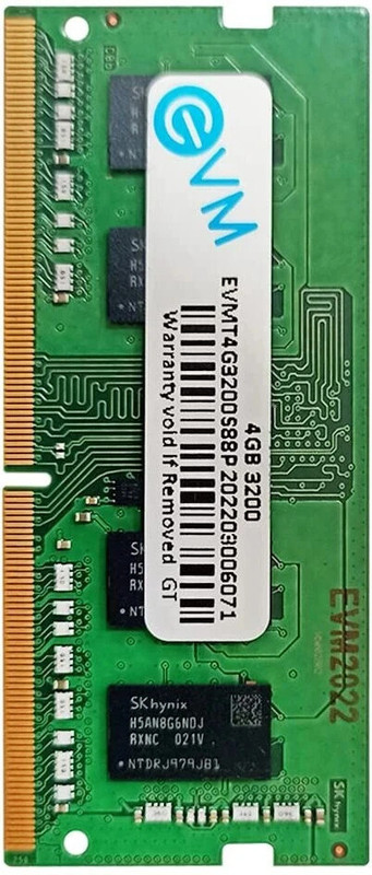 EVM T4G3200S88P DDR4 4 GB Laptop DDR4 (EVMT4G3200S88P)(Black)