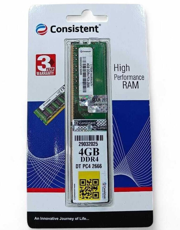 consistant RAM DDR4 8 GB (Single Channel) PC (2666)