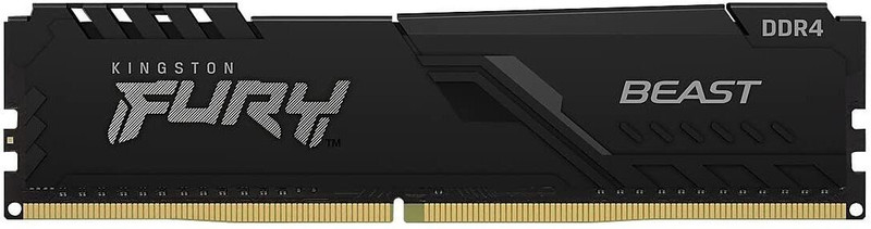 KINGSTON Fury Beast (Gaming) DDR4 8 GB (Single Channel) PC (8GBx1) 3200MHz CL16 Desktop RAM (Fury Beast)(Black)