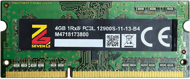 Seven G PC3L DDR3 4 GB (Dual Channel) Laptop SDRAM (4GBD-3lap)(Black)