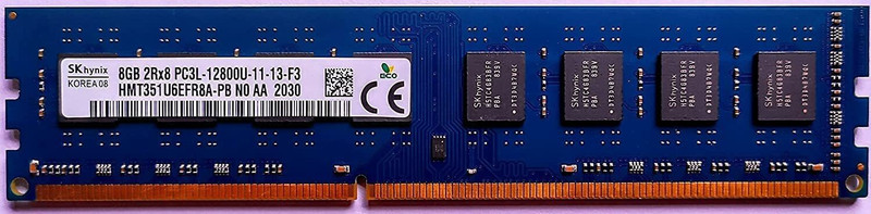 Hynix 1600MHZ L DDR3 8 GB PC (8GB 2Rx8 PC3L-12800U-11-13-F3)