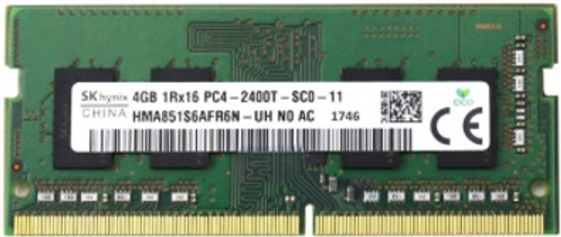 Sk Hynix PC4-2666V DDR4 4 GB (Single Channel) Laptop (2666V-SC0-11)(Green)