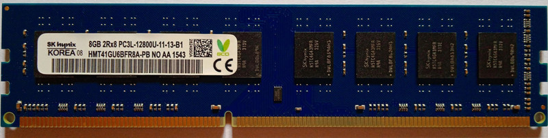 Sk Hynix Desktop RAM DDR3 8 GB (Single Channel) PC SDRAM (8GB DDR3 1600 MHz | Pin-240 | Volt- 1.35v | 2Rx8 Dual Rank | 16 Chip)(Blue)