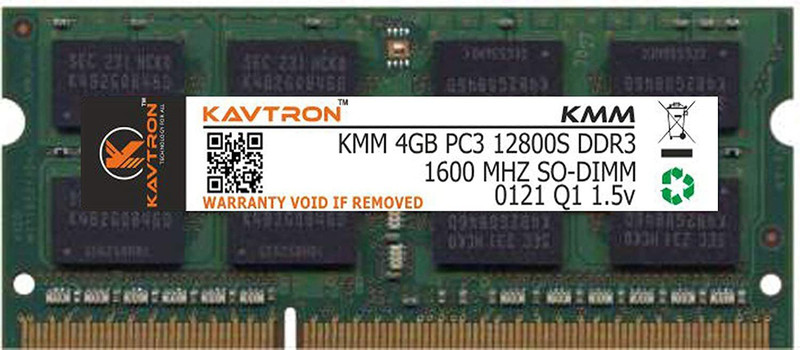 KAVTRON NA DDR3 4 GB Laptop (4GB DDR3 Ram for Laptop PC3-12800S 1600Mhz)