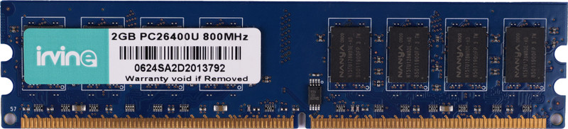 IRVINE 800 DDR2 2 GB PC LONG UDIMM (2GB DDR2 800 Udimm)(Blue)