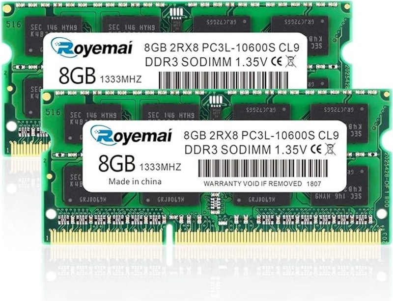 Shree kheteshwar Tech DDR3L Sodimm RAM DDR3 16 GB (Dual Channel) Laptop DDR3L(Laptop RAM) (Royemai DDR3L 1333MHz Sodimm RAM)(Multicolor)