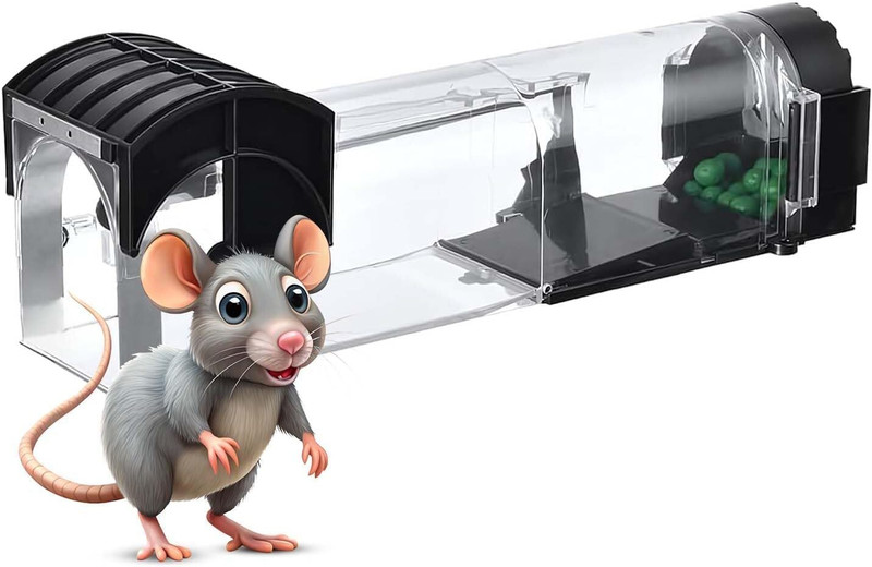 Dwiza Enterprise Rat Trap Cage and Mouse Traps ,Mouse Trap Catch Reusable Rodent Trap No Kill Snap Trap