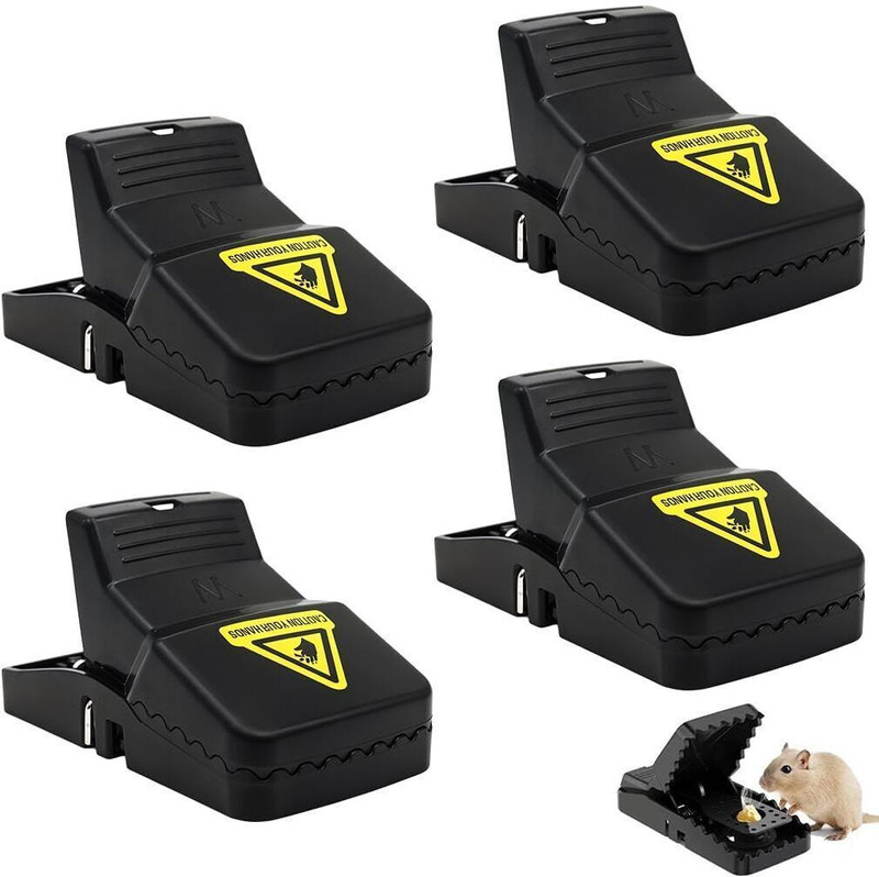 GLOBALSHOP Rat Trap Snap Trap Reusable Rodent Control Device for Home & Office Snap Trap