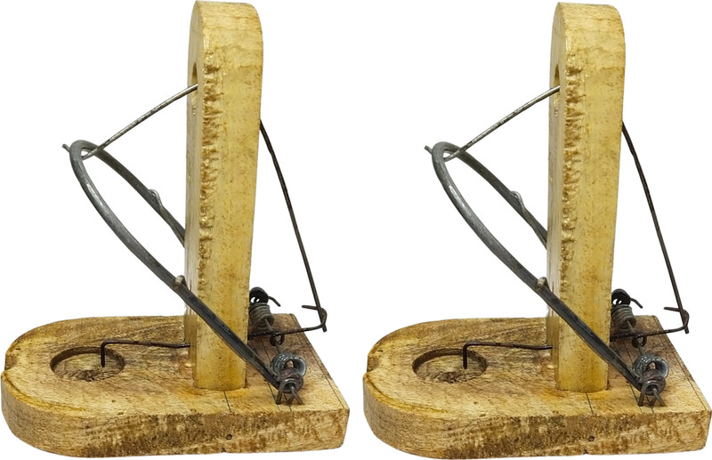 BUDHAN PRODUCTS INC 2 No's of Wooden Rat Traps Rodent trap killer Reusable Mouse Traps for Mice Snap Trap