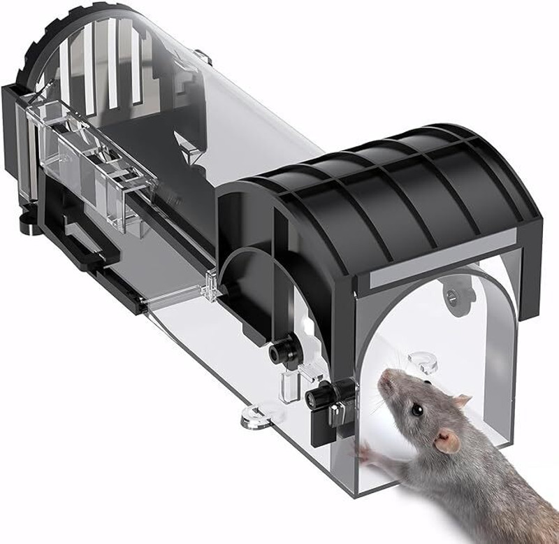 Natriko Rat Trap Cage for House Garden, 32 cm Enlarged Humane Mouse Snap Trap