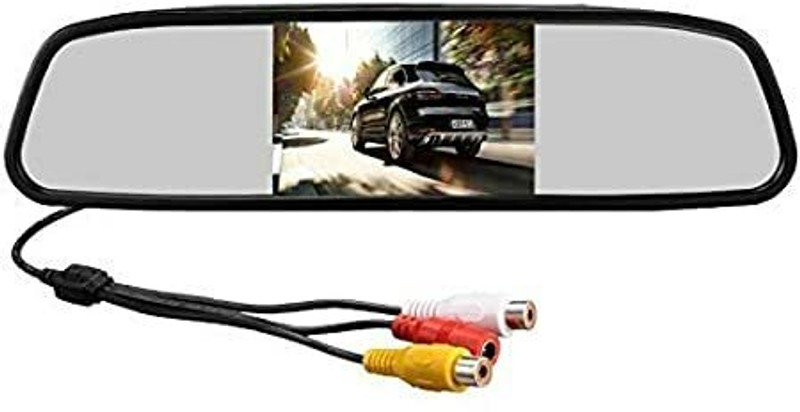 Ride2joy 4.3/5 Inch Rear View TFT LCD Monitor Mirror Screen Display Rearview Radar Mirror(Black)