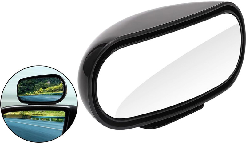 STHIRA Blind Spot Mirror for Car Curved HD Mirror Blind Spot Mirror Mirror Strong Rearview Radar Mirror(Black)