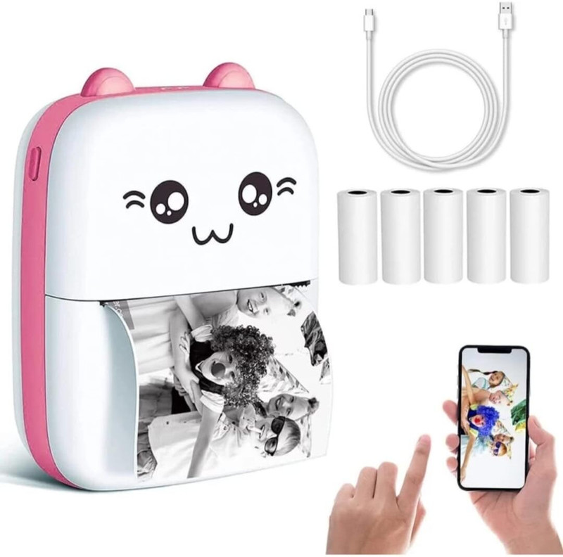Kesig Mini Pocket Printer for Student, Bluetooth Connectivity Mini Pocket Thermal Receipt Printer