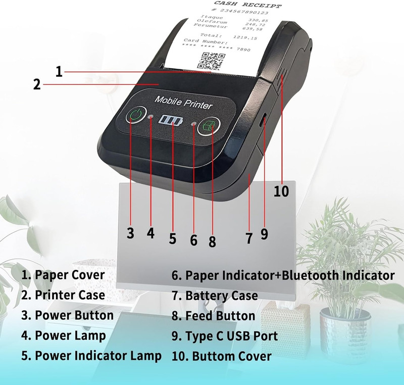 balajient Thermal Printer Thermal Receipt Printer
