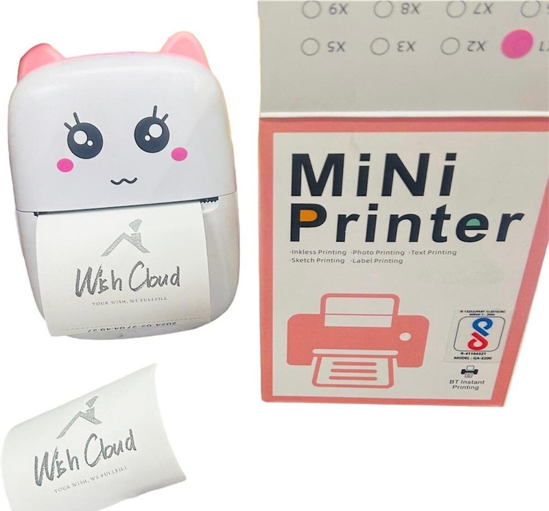 Wish Cloud Mini Kids Inkless Bluetooth Thermal Printer Thermal Receipt Printer
