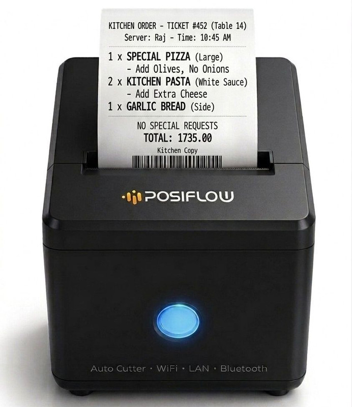 Posiflow PSF-307 80mm Auto Cutter USB+Ethernet+Wifi+Bluetooth Thermal Receipt Printer