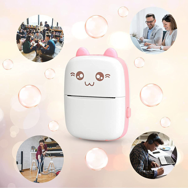 RHONNIUM Mini Bluetooth Wireless Portable Photo Thermal Printer Thermal Printer