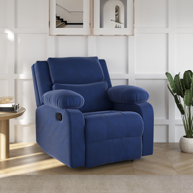 softland Fabric Manual Recliner(Finish Color - Blue, DIY(Do-It-Yourself))