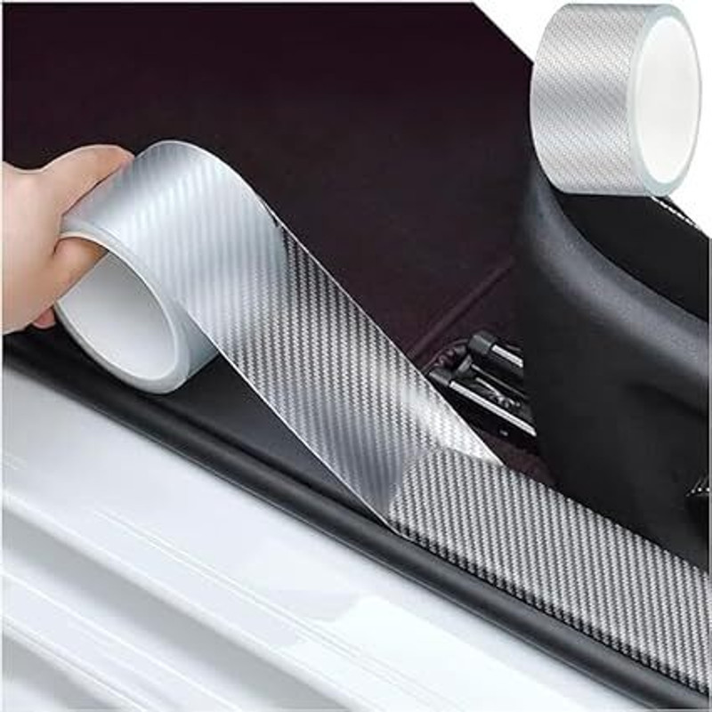 Elpenor Universal Car Door Edge Entry Guards Scratch Cover Door Sill Protector 1 mm x 5 m 5D Carbon Fiber Paint Guard Hood Anti-Scratch Sticker Protection Strip Reflective Tape(Pack of 1)