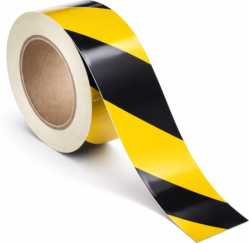 GlowTail Zebra Reflective Safety 2 Inch x 5 Meter Hazard Vinyl Radium Tape 50.8 mm x 5 m Yellow Black Reflective Tape(Pack of 1)