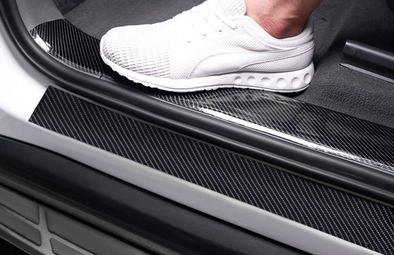 maantreading Black Carbon Tape Car Pet Door Protector
