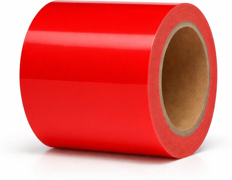 GlowTail 4 Inch Reflective Radium Vinyl (5 Meter) – Self Adhesive Gloss Striping Tape 101.6 mm x 5 m Red Reflective Tape(Pack of 1)