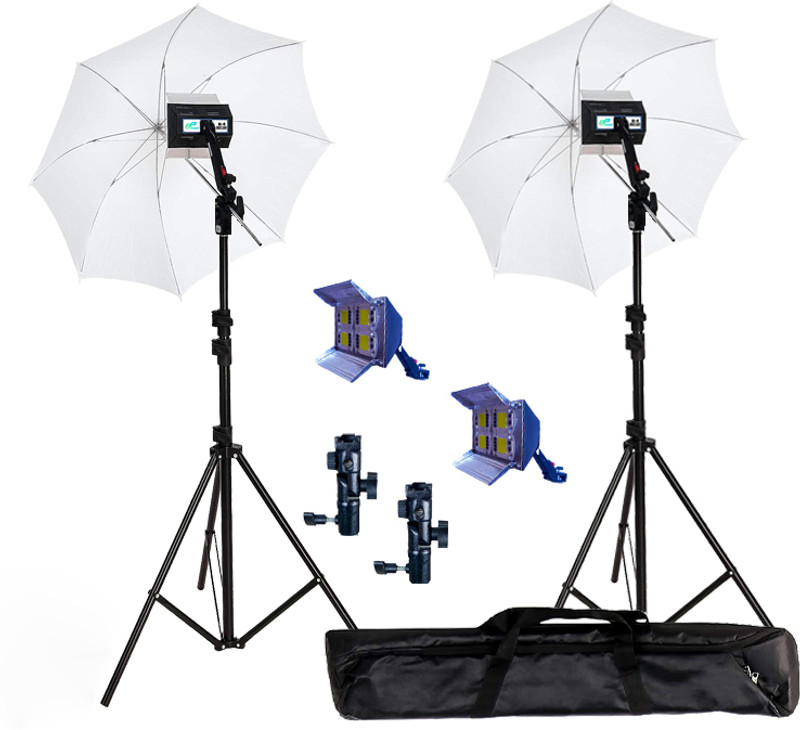 PICPRO 200W B4 LED Light Kit With 9ft light stand, Soft White Light White Reflector Umbrella(91.44 cm)