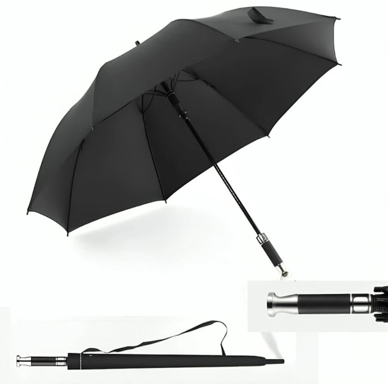 NIVKEZ Auto Open Extra Large Golf Umbrella Rain ,Wind Resistant With Sun UV Protection Black Reflector Umbrella(125 cm)