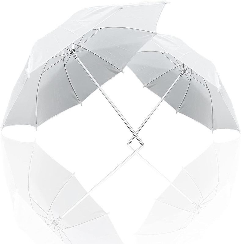 Hiffin Professional White Umbrella 100cms 36 inch/91cm for Photography Studio Light Flash, Camera Flash, Video Light 2 Pcs Combo White Reflector Umbrella(91 cm)