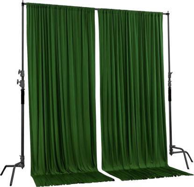 Vistook 4x8ft Dark Green Color Photography Studio Backdrop for Event Shoot (pack of 2) Reflector