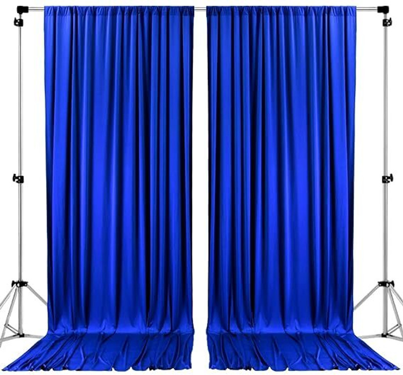 Cam cart royal blue Backdrop Curtain for Parties Background Curtains 4x10 2 penal Reflector
