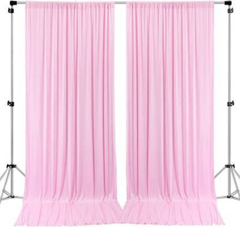 Stookin Pink Decoration Backdrop Curtain Background Wedding Parties 5x12Ft (Set of 2) Reflector