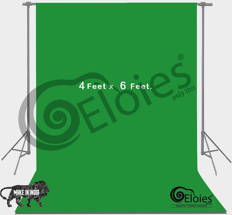 eloies 4x6 Foot Green Screen Backdrop Curtain Lekra Polyester Fabric for Photo & Video Reflector