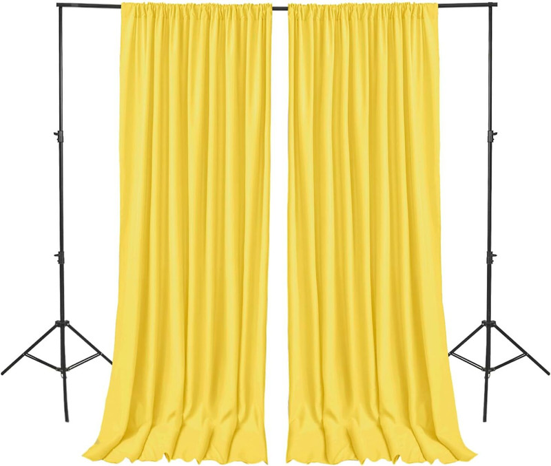 Stookin 4X8 yellow Backdrop 2 Panels-Wrinkle-Free Polyester Wedding Party Photography Reflector