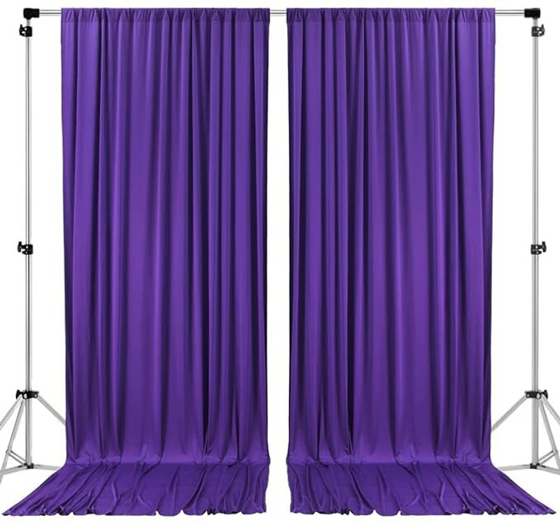 VK Vistook 5x12ft (2 Penal) Purpal Backdrop Background For Studio Reflector