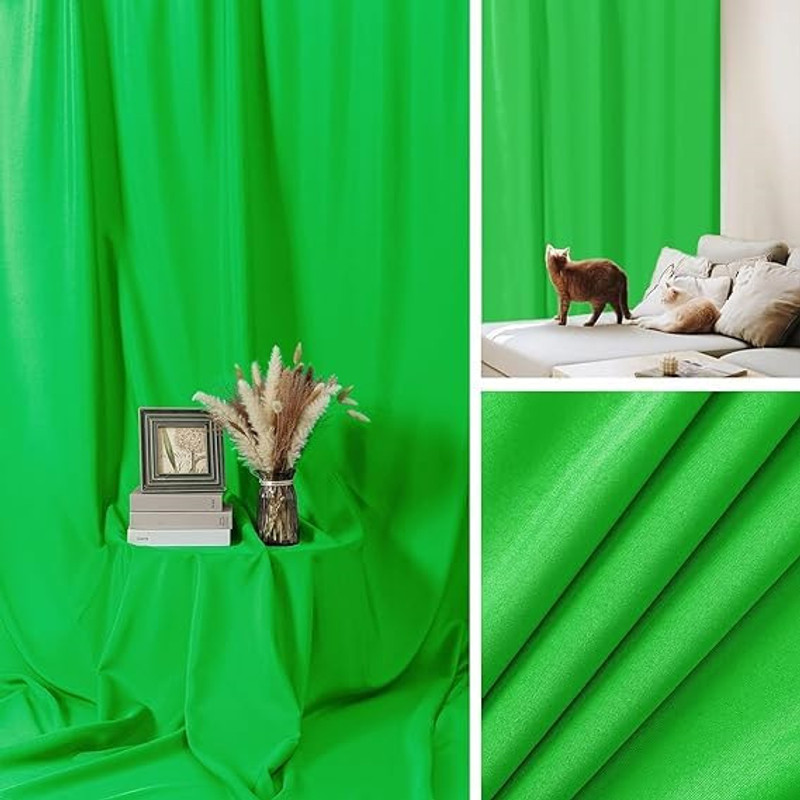 Kate 8x12FT Green Video Background Cloth, Decoration, FB, Teaching, Dancing, Reflector