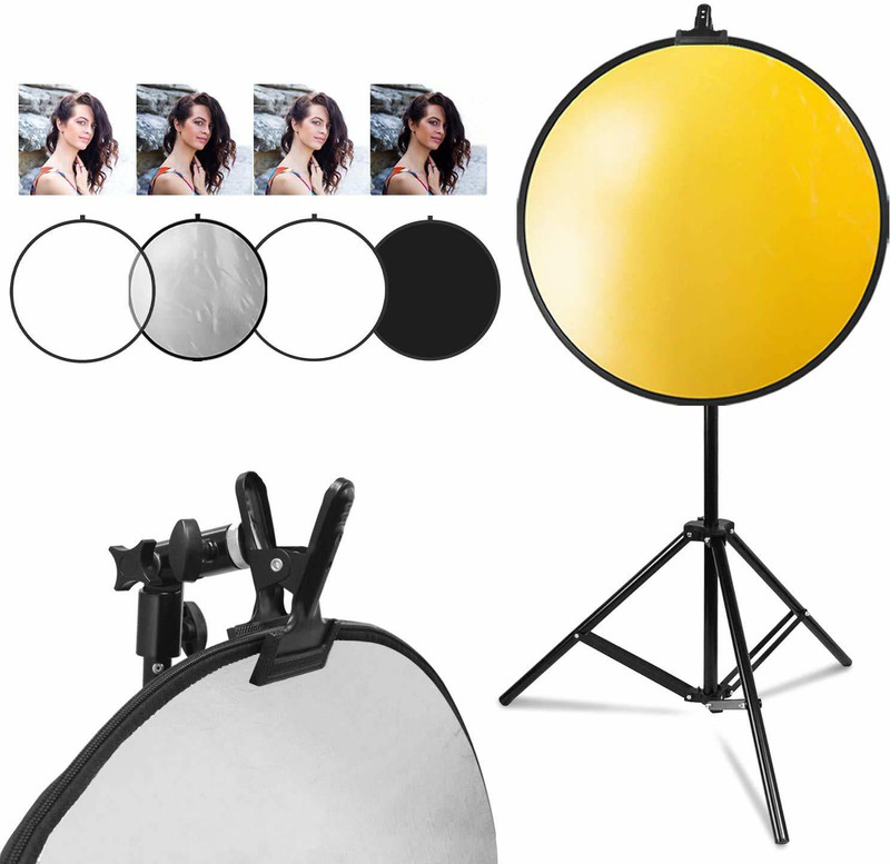 VTS Reflector Clamp Clip Spring Holder Speedlite Bracket Adapter Kit Reflector