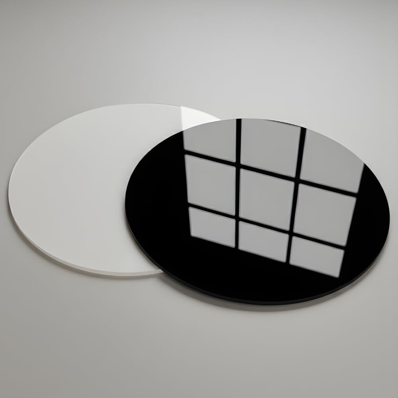 Smiledrive Round Shape - Black and White Acrylic Sheet Reflector