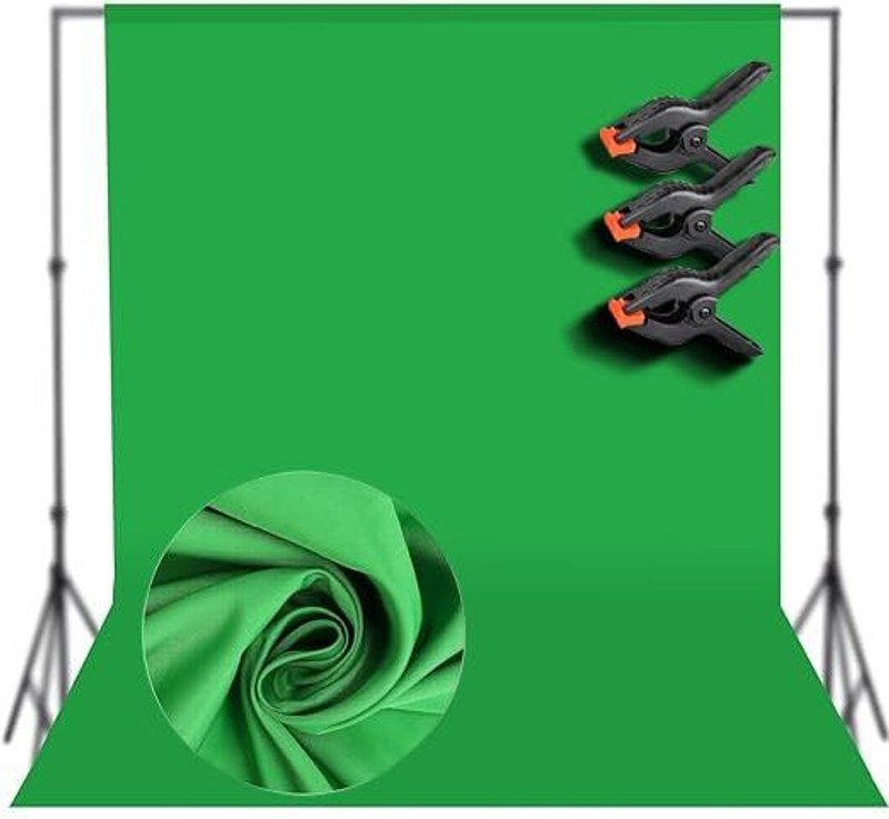 FLYING COLLECTION 8x12 Ft. Green Screen Backdrop Curtain With 3 spring clip for Photography Reflector