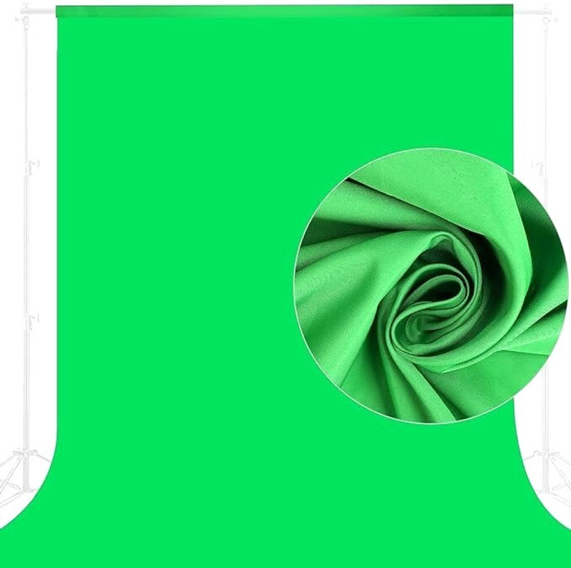 SNAPCLICK 8x9FT GREEN SCREEN BACKGROUND FOR YOUTUBE, ZOOM, DECORATION, CHROMAKEY, BACKDROP Reflector
