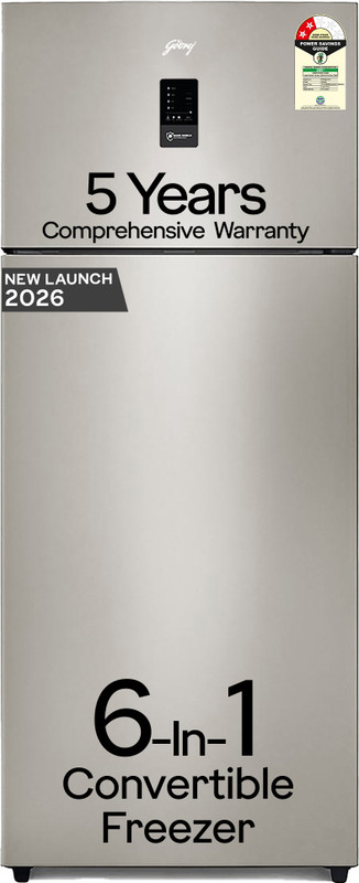 Godrej 472 L Frost Free Double Door 2 Star Refrigerator with AI Tech, Digital Inverter, And 95%+ Food Surface Disinfection(Champagne Gold, RF EON 474B RCI CH GD)
