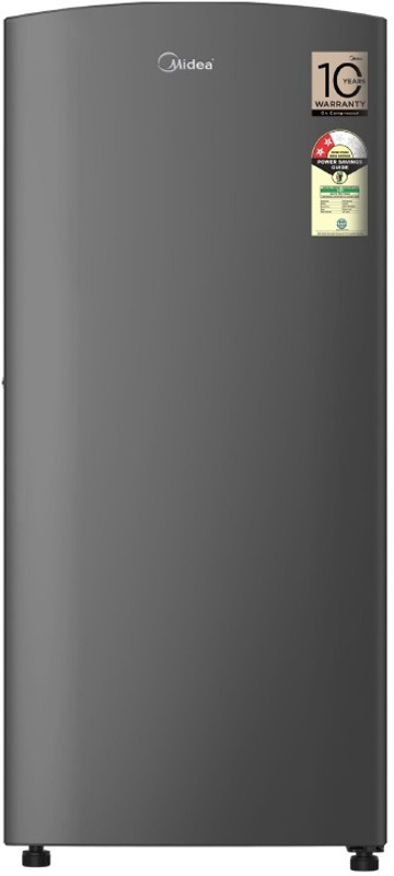 Midea 187 L Direct Cool Single Door 2 Star Refrigerator(SOLID GREY, MRD187I2XPAG)