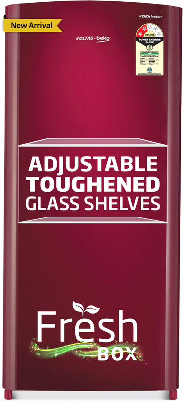 Voltas Beko 183 L Direct Cool Single Door 2 Star Refrigerator(Hairline wine, RDC215D/S0XWR0M0000GO)